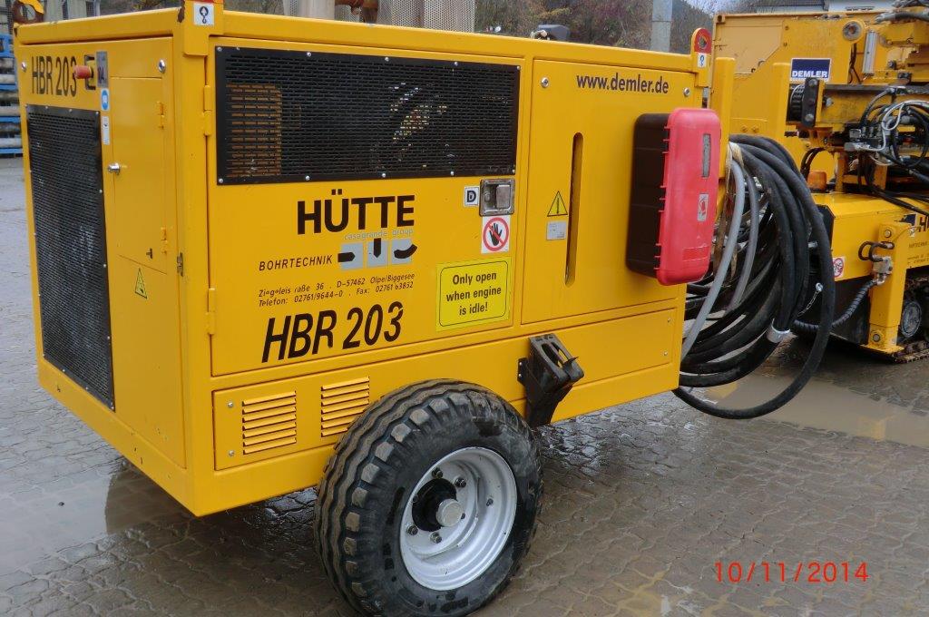 HUTTE anchor/micropile drill with separate power pack